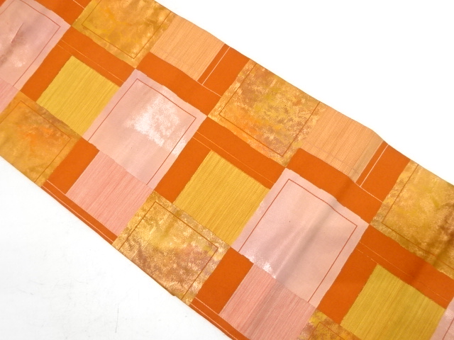 JAPANESE KIMONO / UNUSED NAGOYA OBI / SILK / WOVEN SQUARE